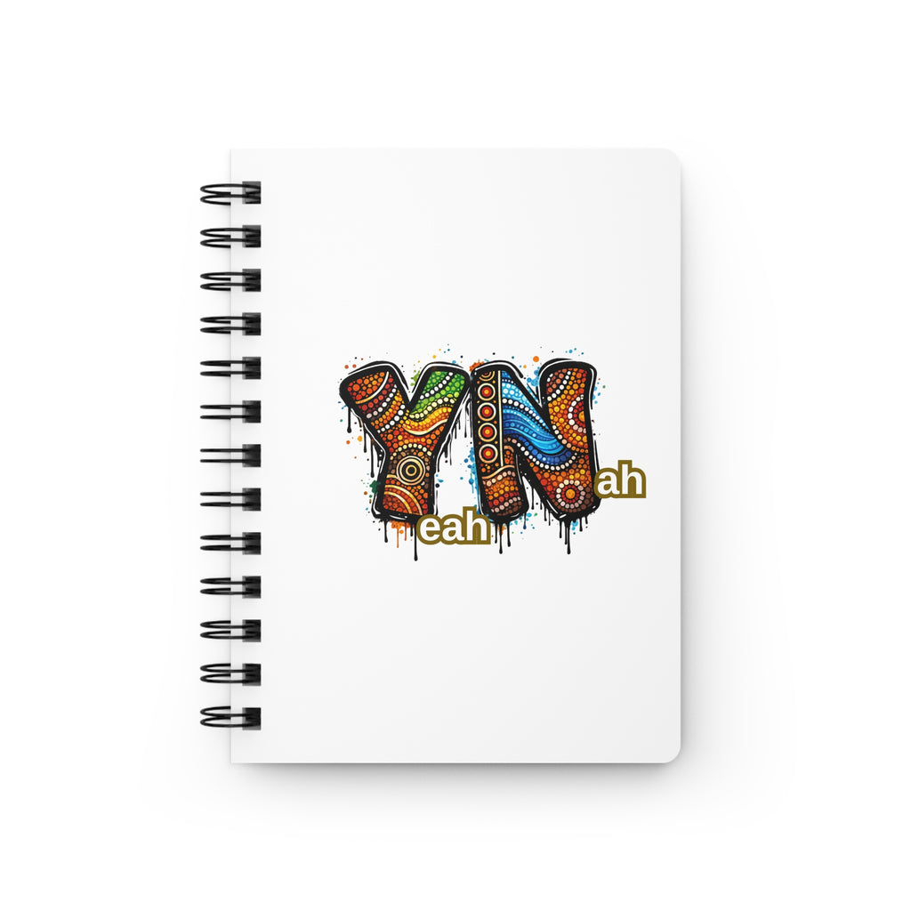 YN Graffiti Initials Journal | Spiral Bound Notebook, Colorful Drip Lettering